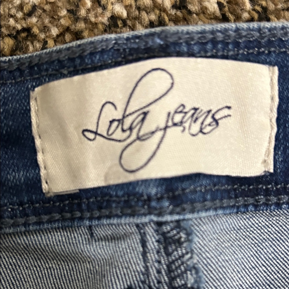High Rise straight Blue Jeans - Picture 2 of 4